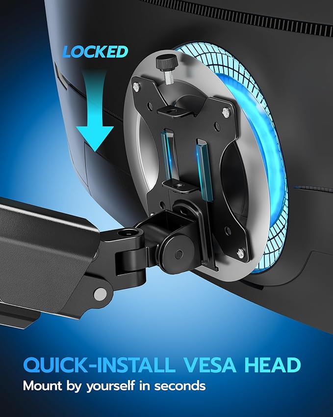 ARES WING Heavy Duty Single Monitor Arm