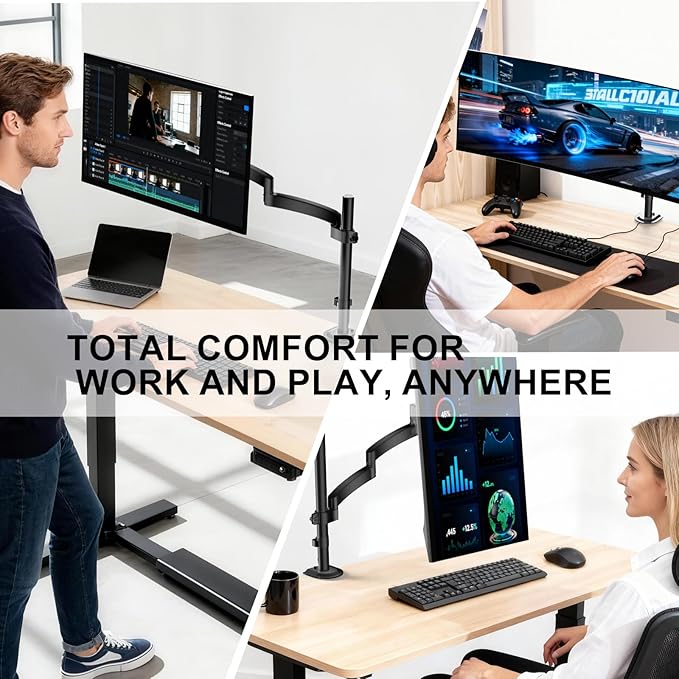 WALI Single Long Monitor Arm