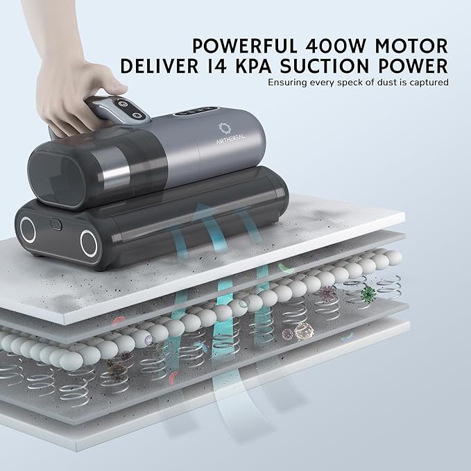 AIRTHEREAL M1 Mattress Vacuum Cleaner, 6 in 1 Bed Vacuum