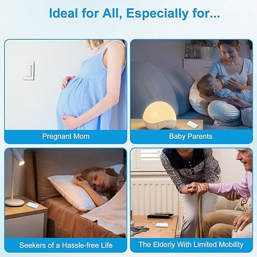 15 amp Plug with Remote, Wireless On/Off Light Switch Wall Mounted, TUV List