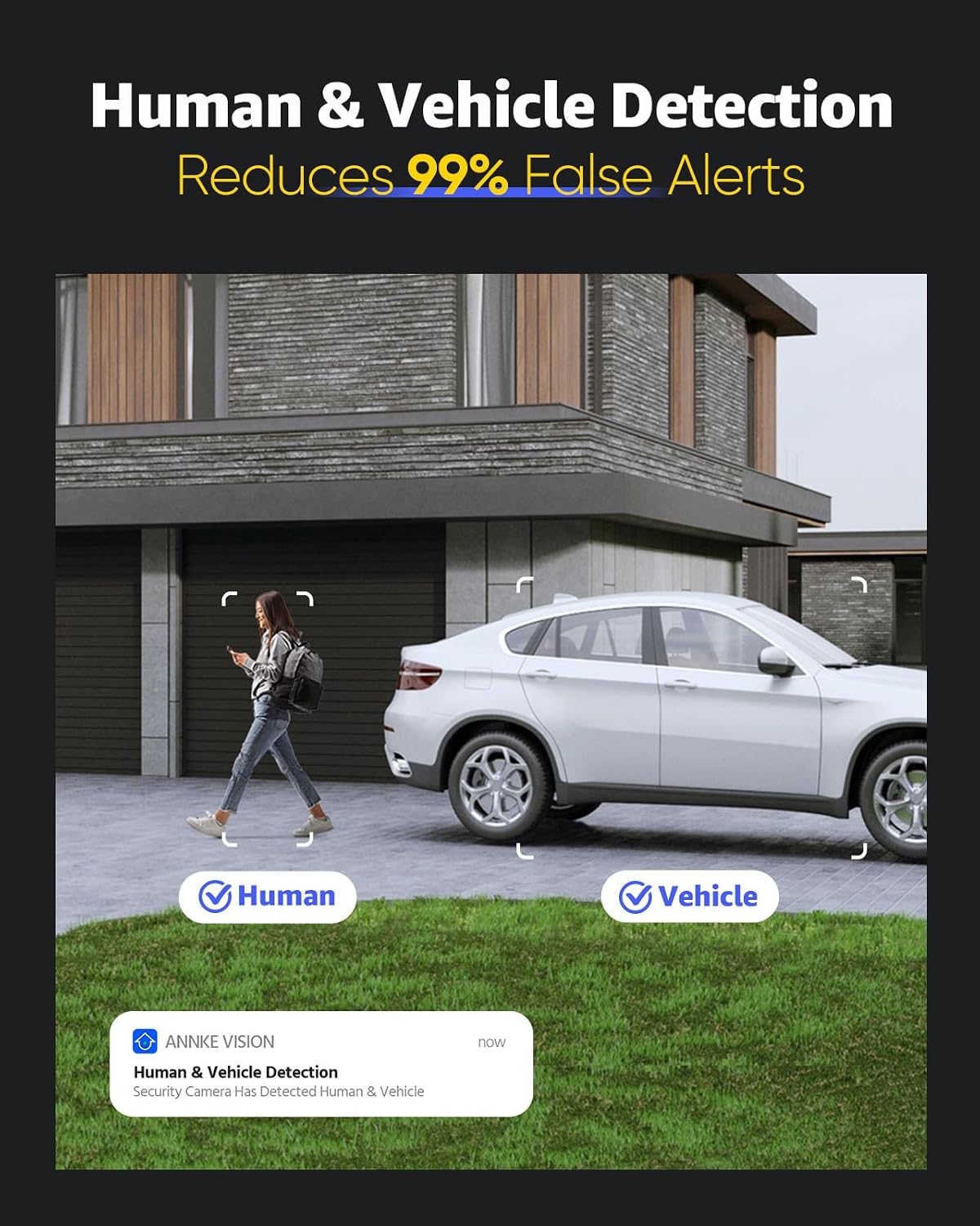 annke 12mp bullet poe security camera outdoor, smart, close-up detail
