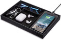 Valet Tray, Built in Wireless Charging Pad, Nightstand Organizer, Dresser