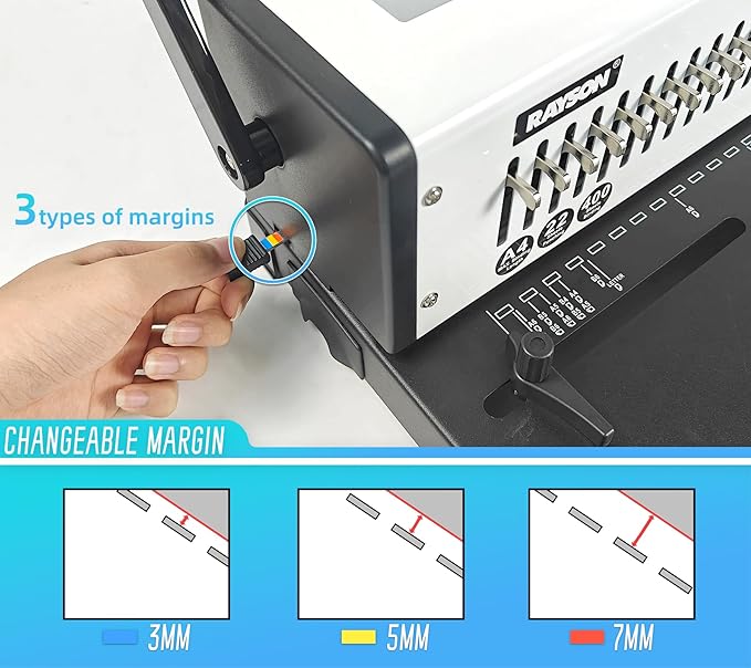 Rayson SD-220B Binding Machine, 21 Holes Comb Binding Machine, Max. Punch 20