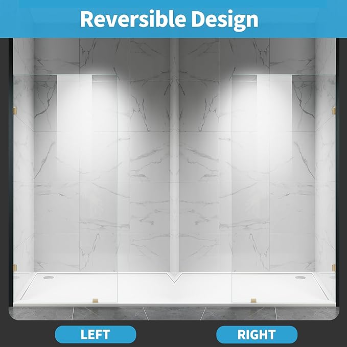 Shower Glass Panel, 28.5" W x 78.75" H Fixed Shower Screen Panel