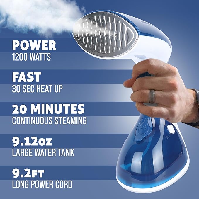 UNDERJAY Steamer for Clothes 1200W, Compact Handheld Garment Steamer for Home