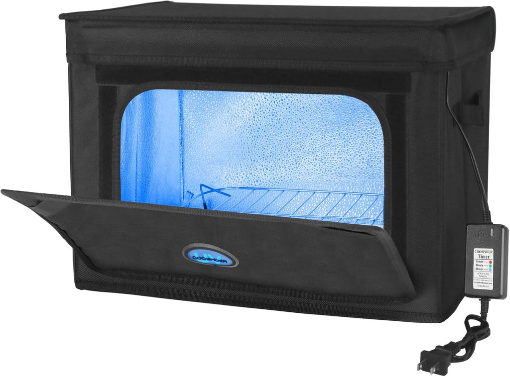Large UVC Sanitizer Box with Ozone, Foldable Cleaner Bag with Timer, 36L/9.5gal