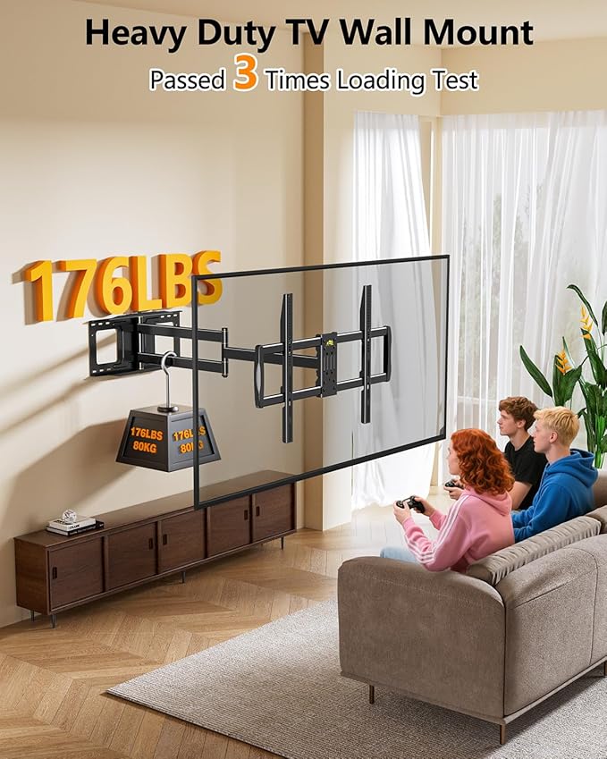 FORGING MOUNT 43–110 inch Long Arm Full Motion TV Wall Mount Holds 176 lbs
