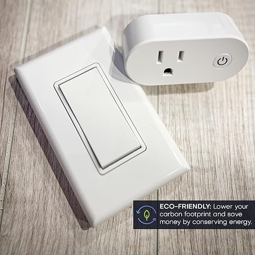 RunLessWire Wall Plug Bluetooth Battery-Free Wireless Light Switch Kit 30ft BLE