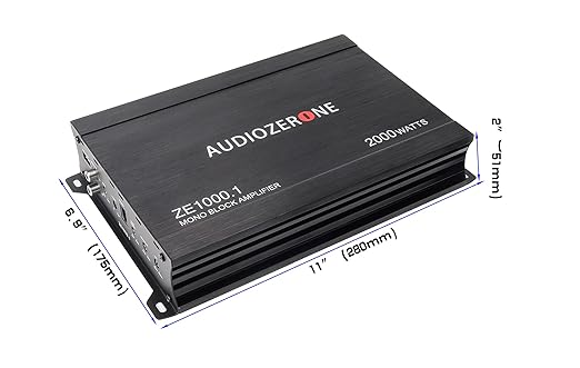 Car Audio Amplifier ZE1000.1 2000W Monoblock Class D MOSFET Subwoofer Audio