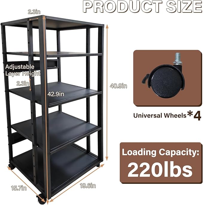 jvsufuik 5-Tier AV Media Stand