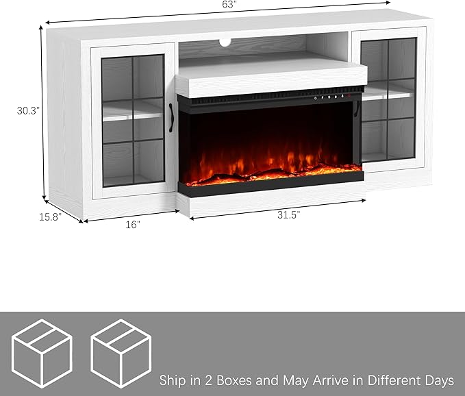CharaVector 63 inch Fireplace TV Stand