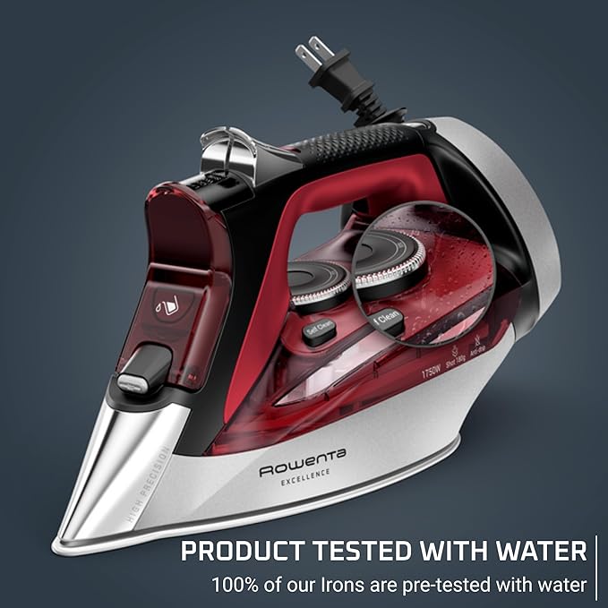 Rowenta Iron, Focus Excellence Stainless Steel Soleplate Steam Iron
