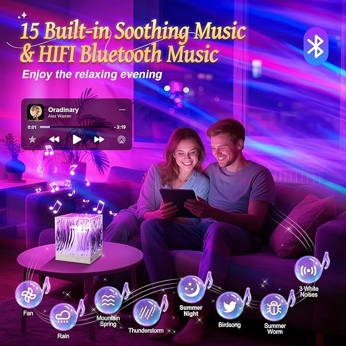 PIKOY Shower Lamp Shower Lights White Noise Sound Machine