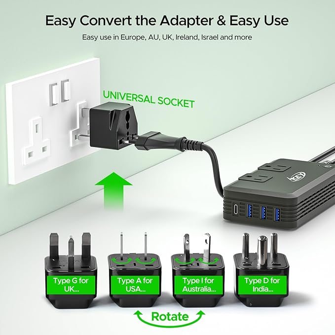 Key Power 220V to 110V Voltage Converter, 230W Step Down International Power