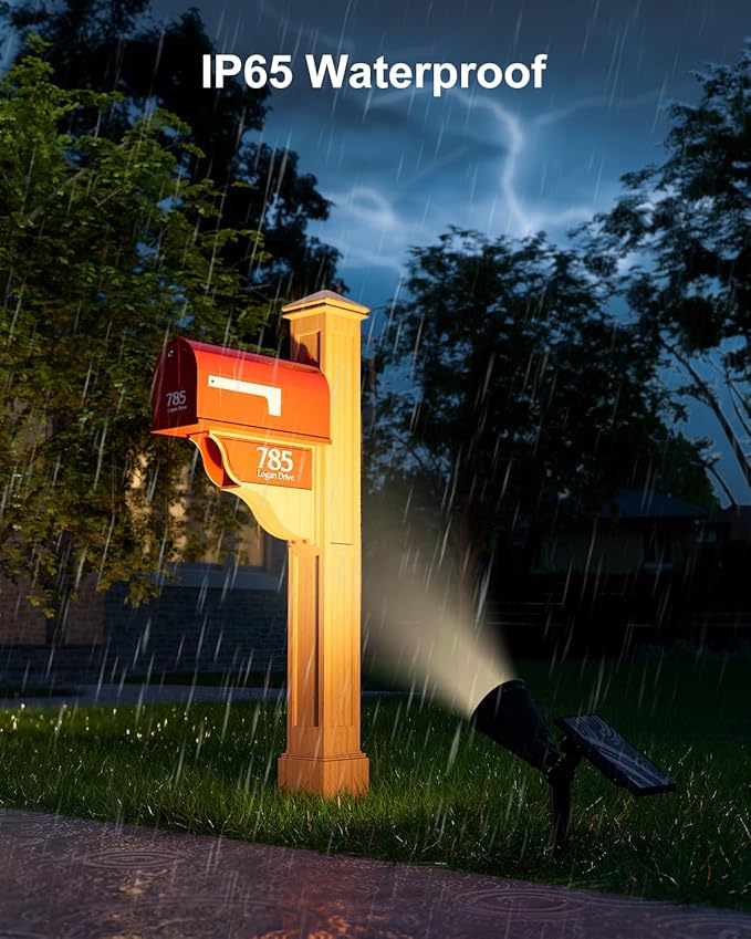 4 Pack Solar Powered Spotlights Waterproof Outdoor