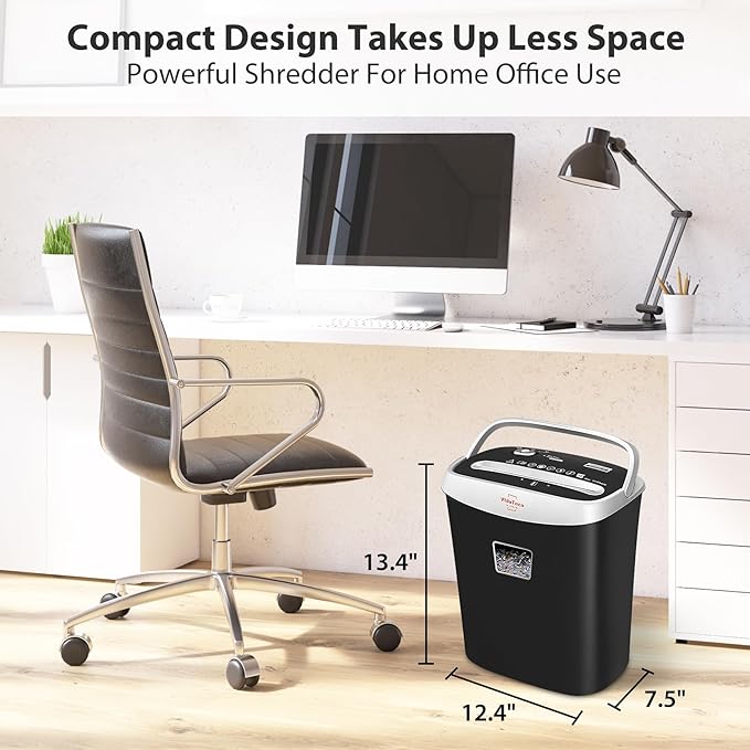 VidaTeco Paper Shredder for Home Office10-Sheet Cross-Cut Shredder