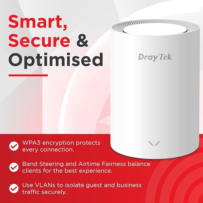 DrayTek Vigor AP805 Mesh AX3000 Wireless Access Point, 2.5GbE Uplink,