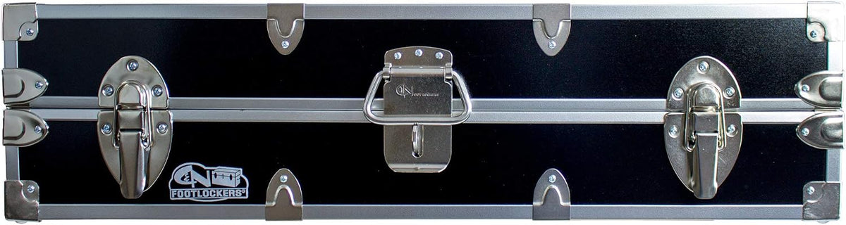 c&n footlockers college dorm room under bed, close-up detail