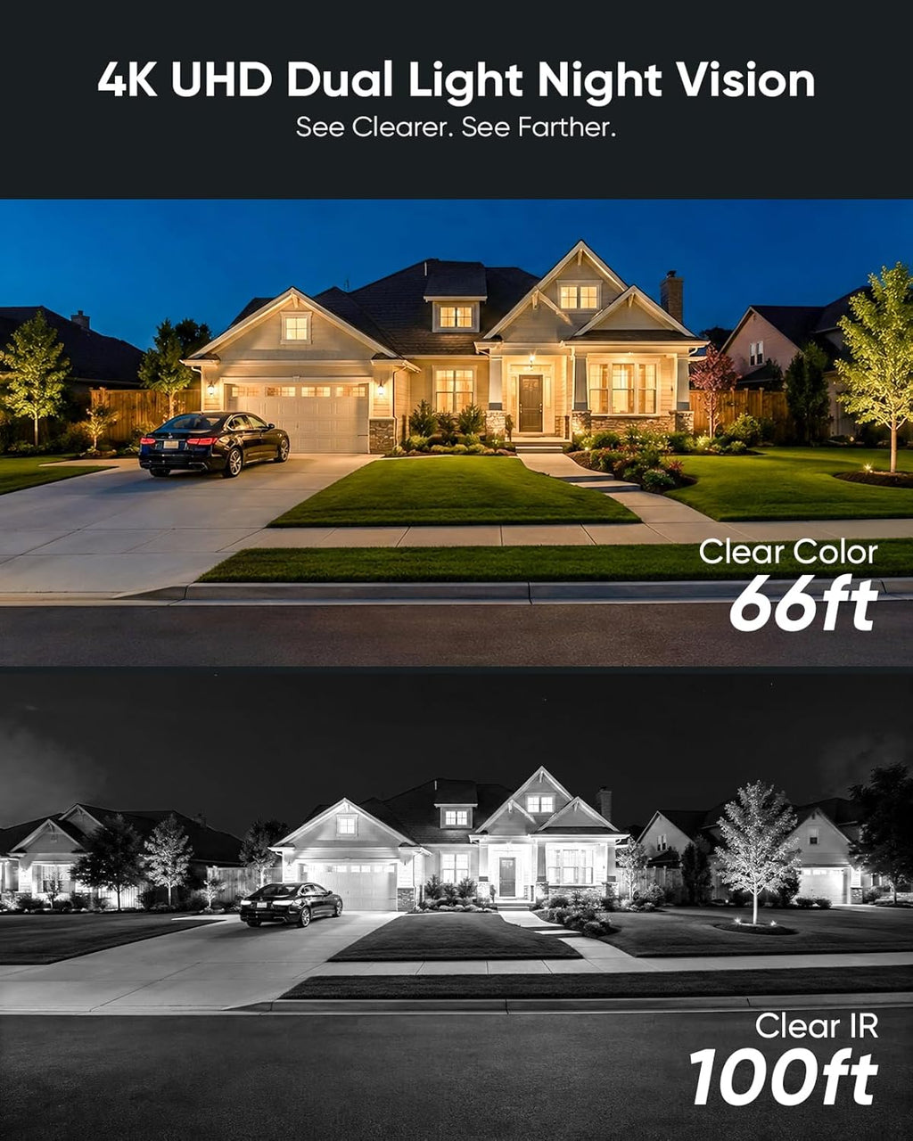 sannce 4k 8mp full color night vision poe on a desk or shelf