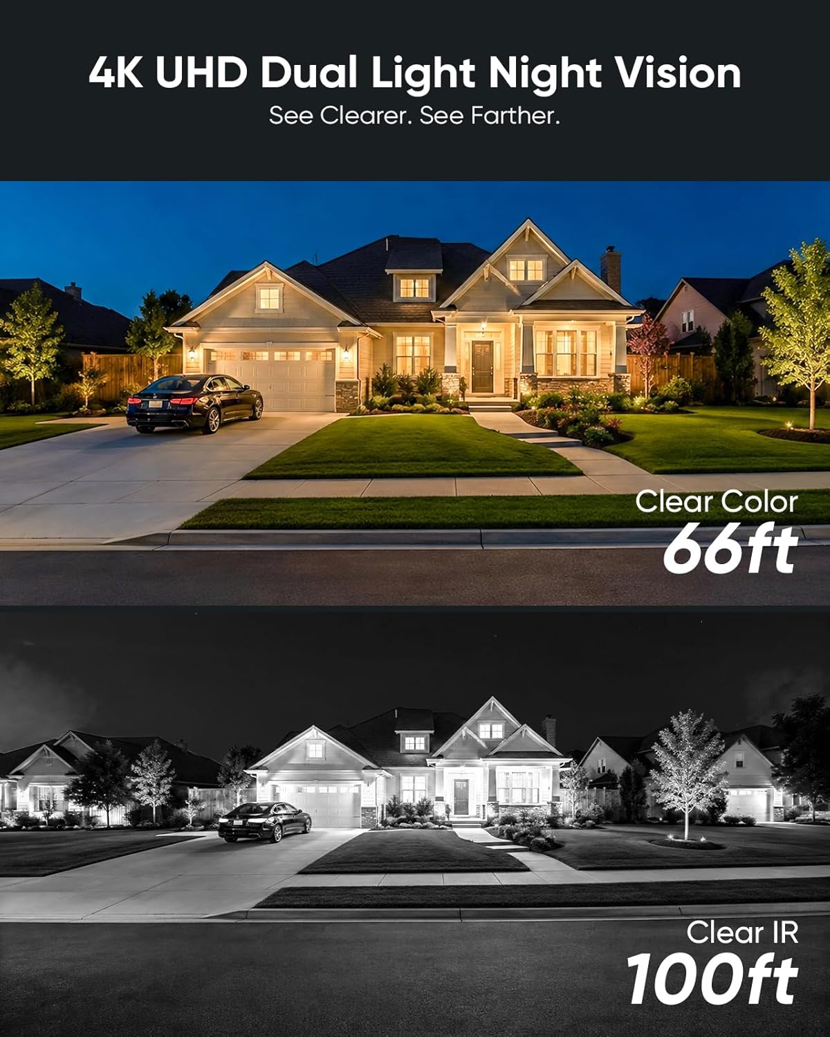 sannce 4k 8mp full color night vision poe on a desk or shelf