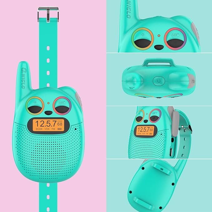 Qniglo Walkie Talkies for Kids Rechargeable, Christmas Birthday Gifts for Boys