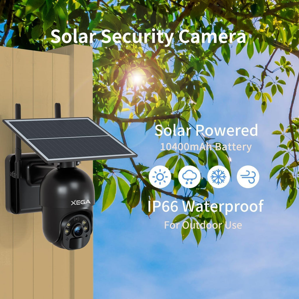 xega 4g lte cellular security camera built-in sim, side view