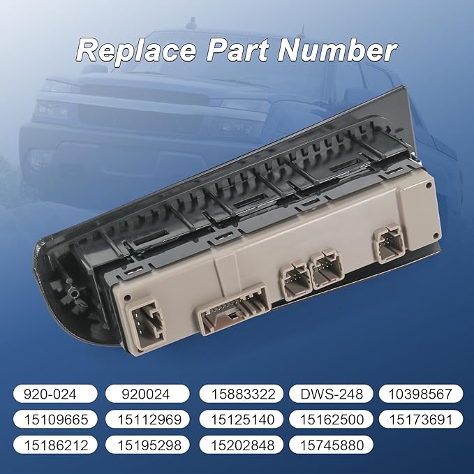 DICMIC Front Driver Side Master Power Window Switch and Door Lock & Black Bezel