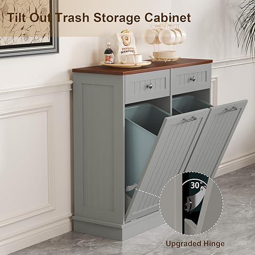 Tilt Out Trash Can Cabinet