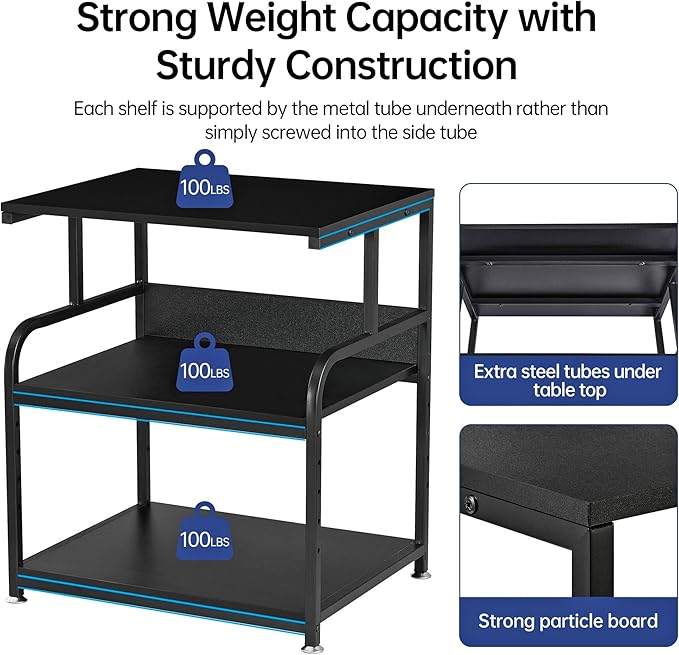 Fannova Printer Stand, 23.6 x18.9 x 30 Inches Large Printer Table