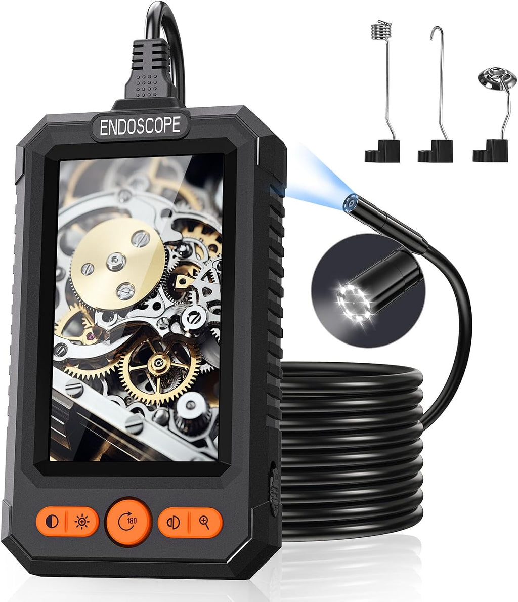 BlueSwan Endoscope Camera with Light 4.3" IPS 1080P Borescope