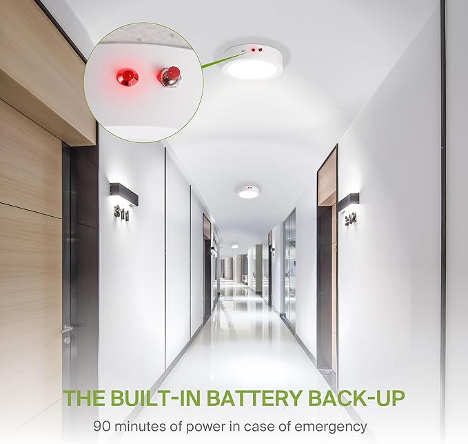 ASD LED 7" Round Flush Mount Ceiling Light Fixture, Low Profile Surface (12 Pack)
