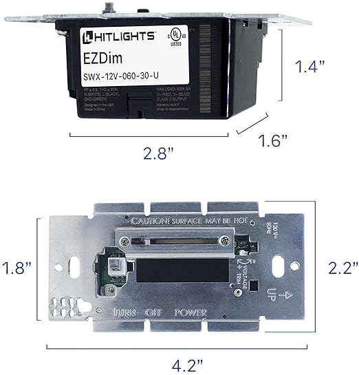 HitLights Dimmable Driver and Dimmer Switch Single Integrated Unit, EZDim 120V