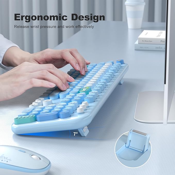 MOFII Wireless Keyboard and Mouse Combo, Full Size 2.4G Plug and Play