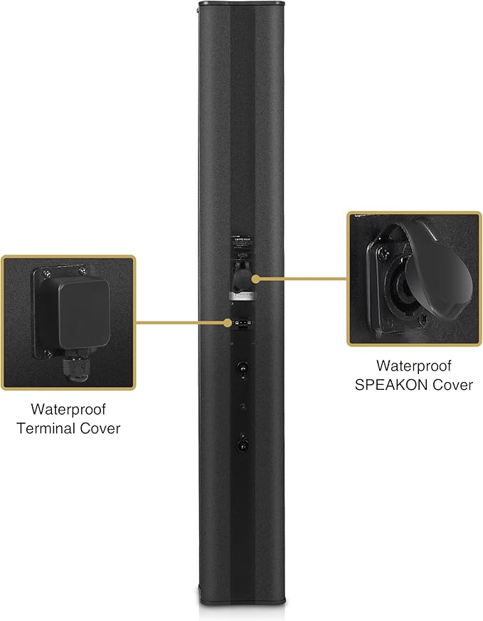 Sound Town Weatherproof Compact Aluminum Line Array Column Speaker