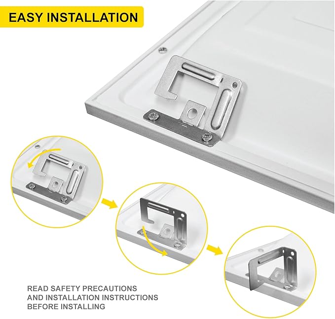 NUWATT 4 Pack, 2x2 FT LED Ceiling Panel, 4400 Lumens, 0-10V Dimmable, Flat