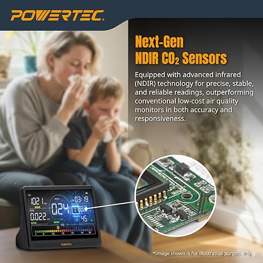 POWERTEC AD1001 Air Quality Monitor