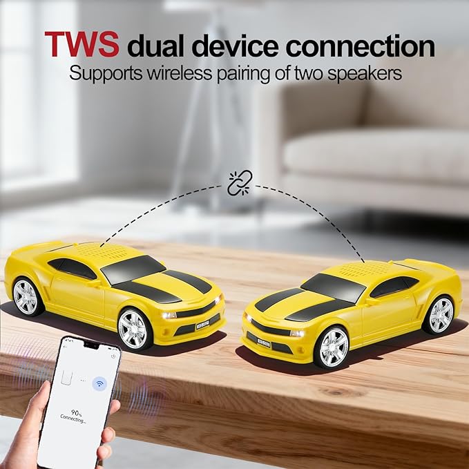 WSTER Classic Sports Car Model Bluetooth Speaker, Portable Wireless Outdoor