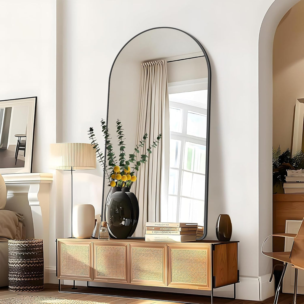 Arched Bathroom Mirror, Wall Mounted Mirror, Living Room, Hanging or Leaning
