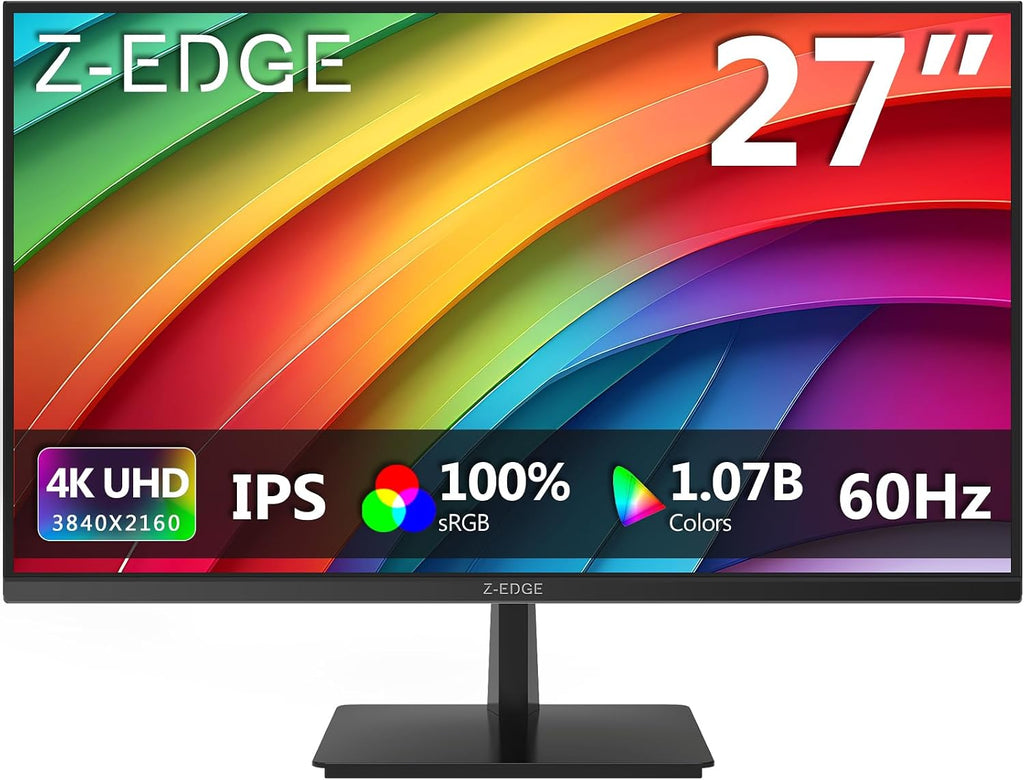 Z-Edge U27P4K 27-inch 4K Monitor IPS Ultra HD 3840x2160, 60Hz Refresh Rate