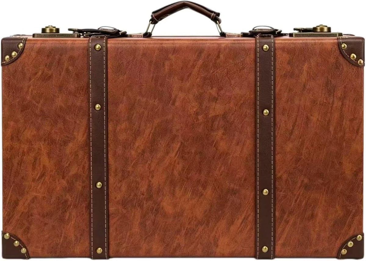 VintageLuggageSuitcaseTrunkKeepsakeGiftBoxStorageOrganizerHome