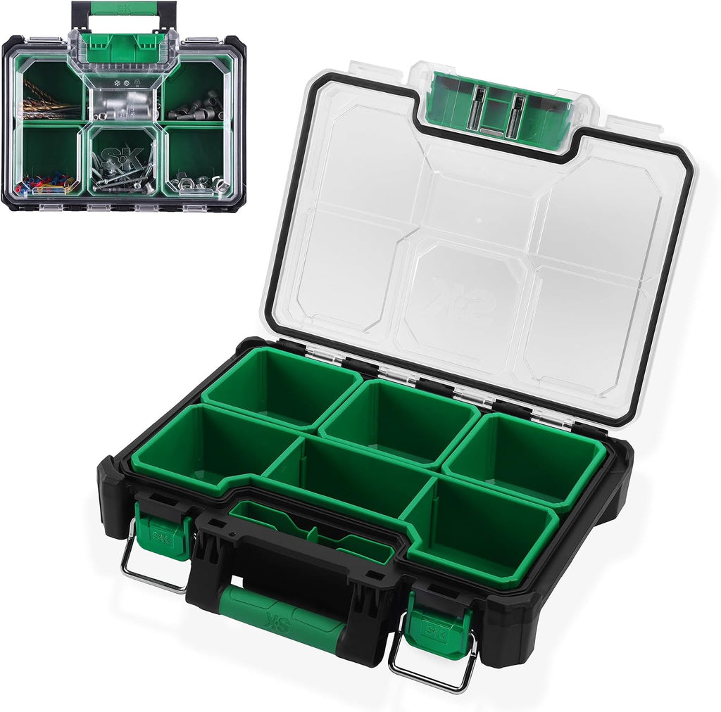 SK 13.5-Inch Small Part Organizer, Portable Tool Box Organizer, IP65