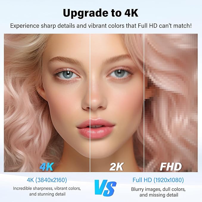 Innoview 23.8” 4K Large Portable Monitor, UHD 100%sRGB IPS Speakers USB-C HDMI