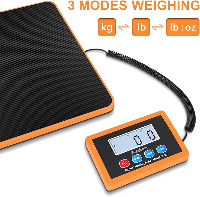 Fuzion Shipping Scale, 440LB/200KG x 10g Digital Postal Scale, Hold/Tare