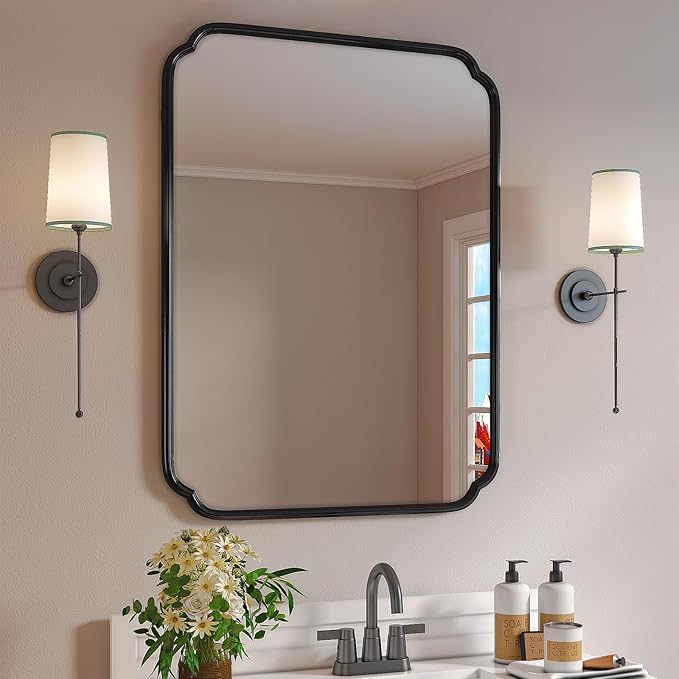 Matte Black Bathroom Vanity Mirror