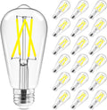 Hizashi Vintage LED Light Bulb Dimmable, 6W Equivalent 60W, E26 Base Led Edison (18 Pack)