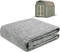 M METERXITY Outdoor Storage Shed Mat, 7.5x7.5 FT Waterproof Small Shed Flooring Mat for Patio Furniture Floor Protecting from Wear/Liquid/Dust/Oil, Non-Slip Carport Pad [Grey White]