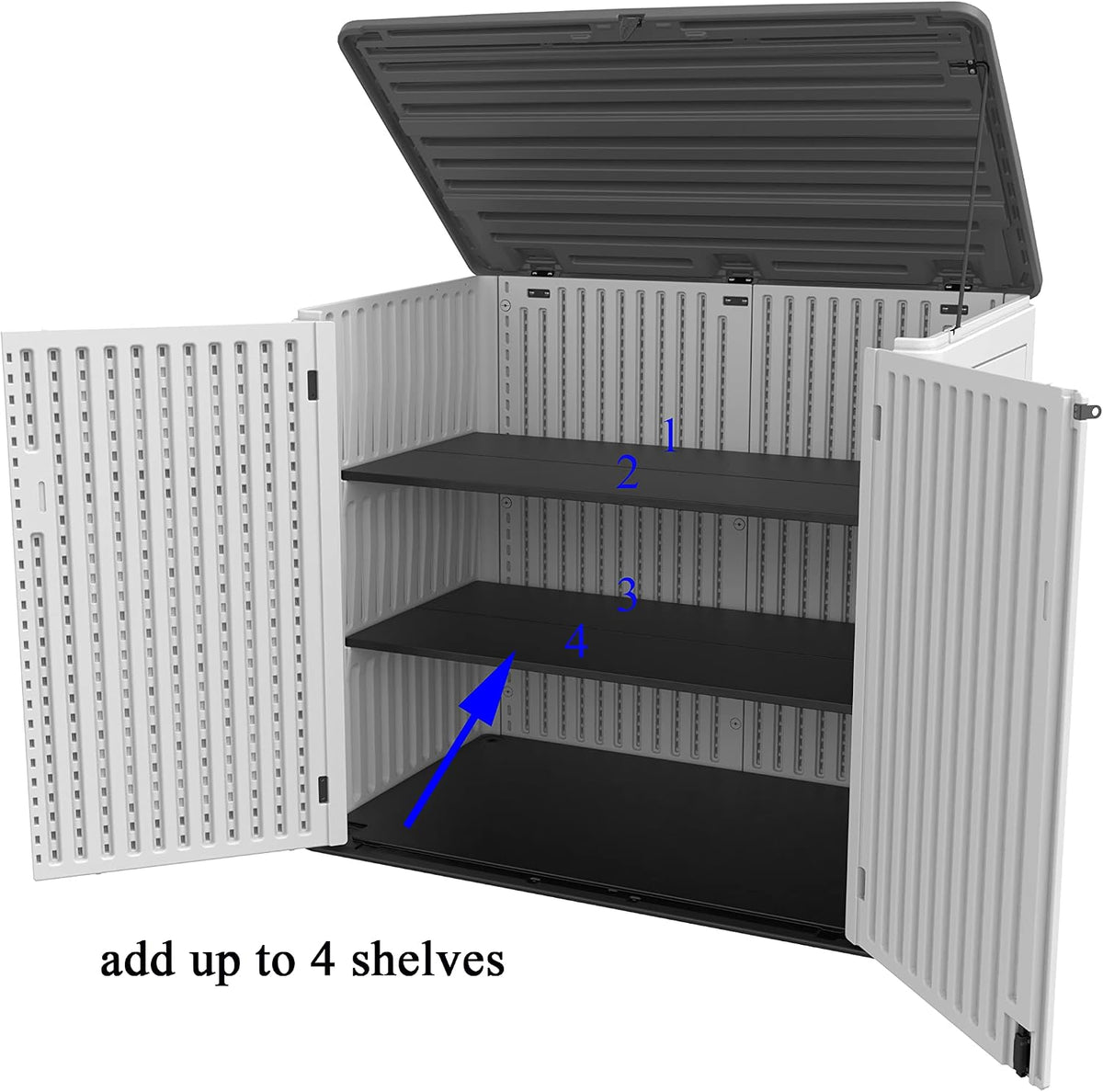 1-piece black metal laminate shelf, 51”*13”*1” for mrosaa showing dimensions