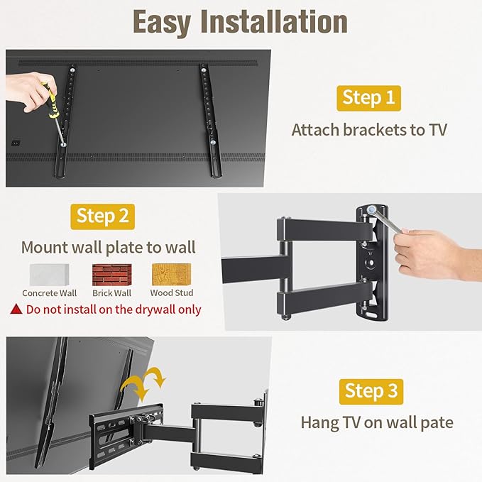 Mounting Dream TV Wall Mount Swivel and Tilt