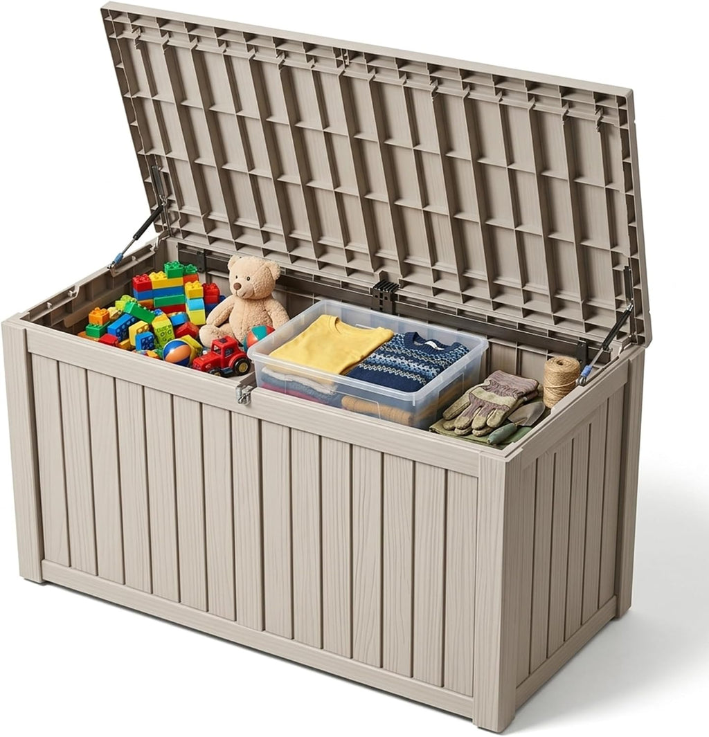 Outdoor Storage Box,180 Gallon Waterproof Deck Box [Upgraded 3.0]