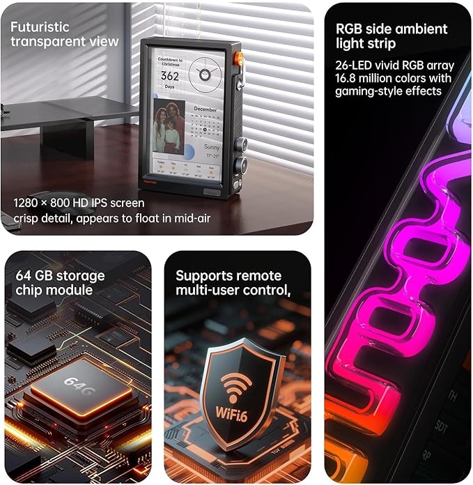 Divoom TimesFrame – 10.1" WiFi 6 Digital Picture Frame & Smart Desk Display